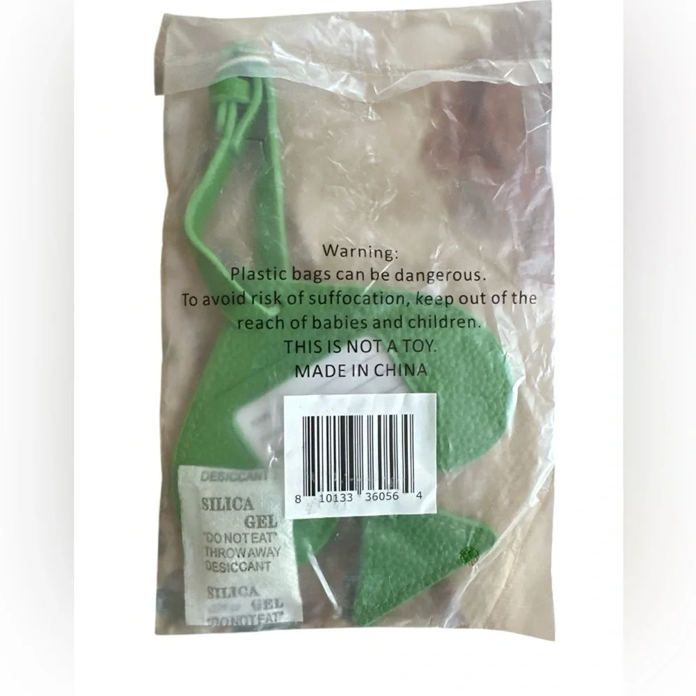NWT Kate Spade New York Green Spade Luggage Tag Pebbled Leather Designer Travel